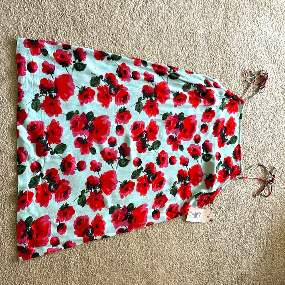 Billabong Night Out Floral Tie-Strap Sundress Juniors Size L - Picture 7 of 7